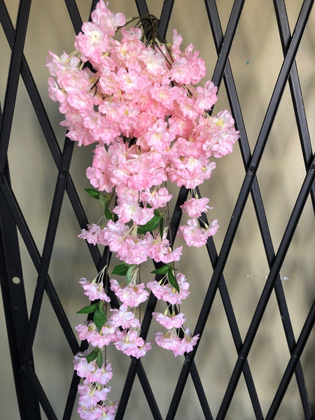 Artificial Cherry Blossom Hanging pink wedding decoration silk fake flower - Viva La Rosa