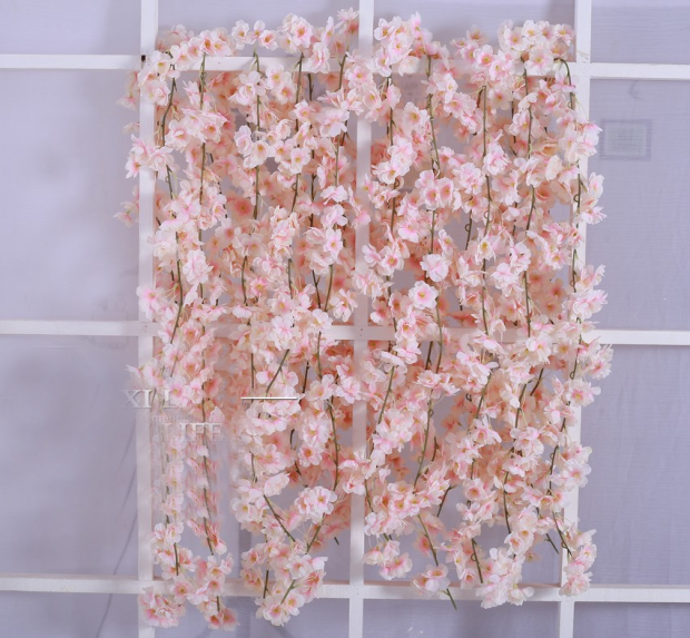 Artificial Flower Cherry Blossom Blush Hanging Flower long garland decor - Viva La Rosa