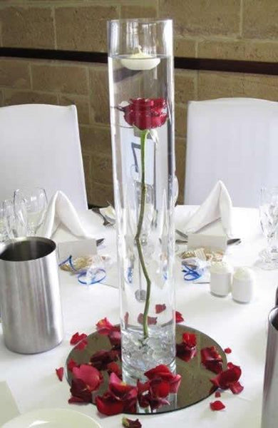 Cylinder Vase 12"x3” simple centrepieces - Viva La Rosa
