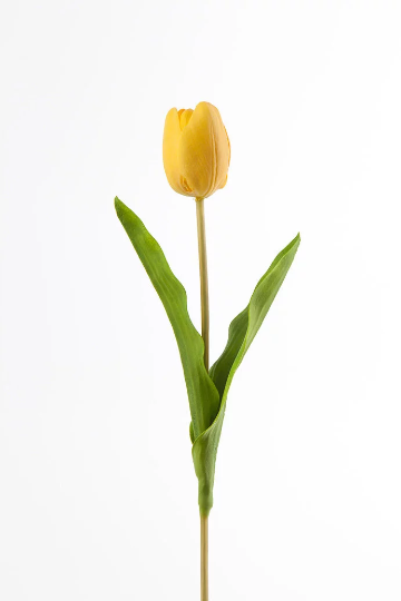 Real Touch Tulip Bud Medium Wedding Decor (Yellow)-REA1 Active