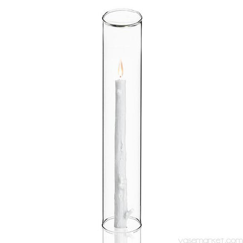 Hurricane Tube Candleholder glass 16"x2.5"