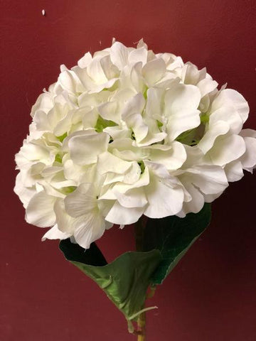 Artificial Flower Ivory/Cream Hydrangea Single Stem - Viva La Rosa