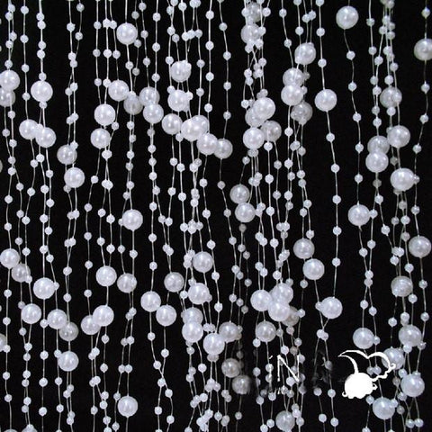 Faux Pearl Strand 8mm+3mm wedding decoration (White) FAU-W - Viva La Rosa
