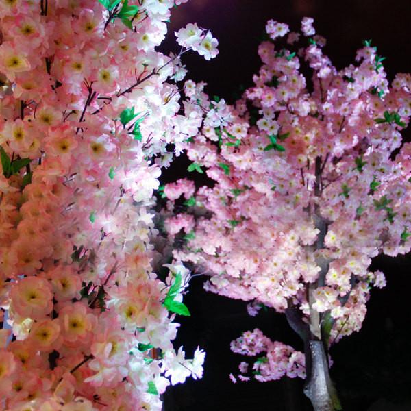 Artificial Cherry Blossom Sakura Cream wedding decoration silk fake flower - Viva La Rosa