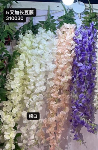 White Artificial wisteria  bunch