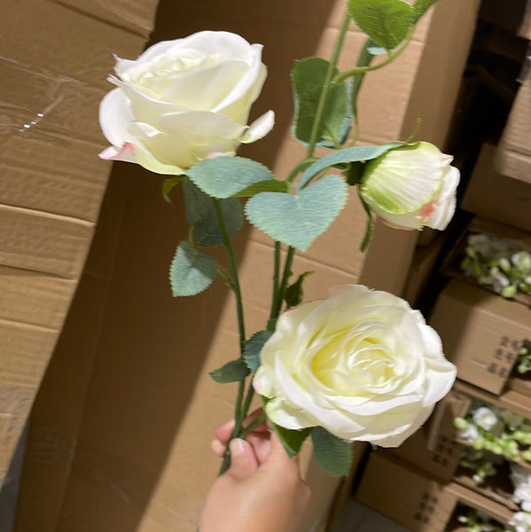 Single Stem RocoCo Rose white