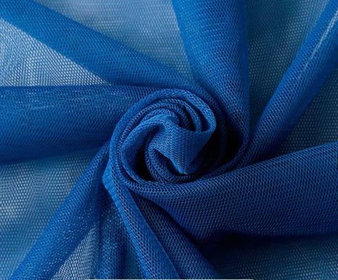 Royal blue tulle fabric per meter