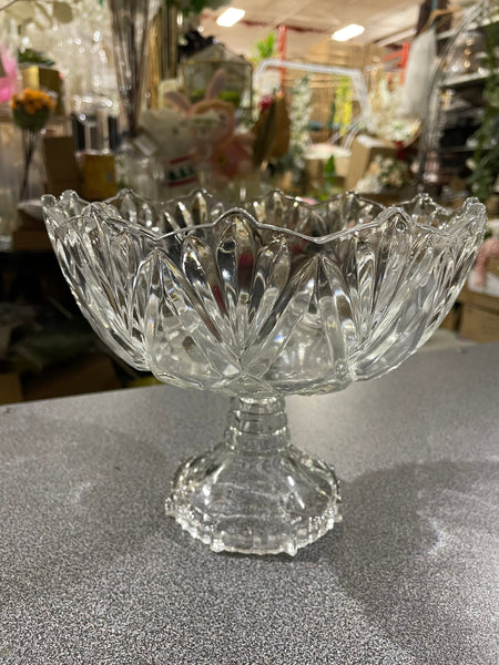Crystal Clear Bowl Glass Bowl Vase 8”x7”H bowl Vase