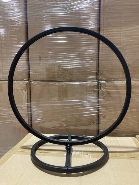 Metal Modern Black Stand 16” Diameter Hoop Ring