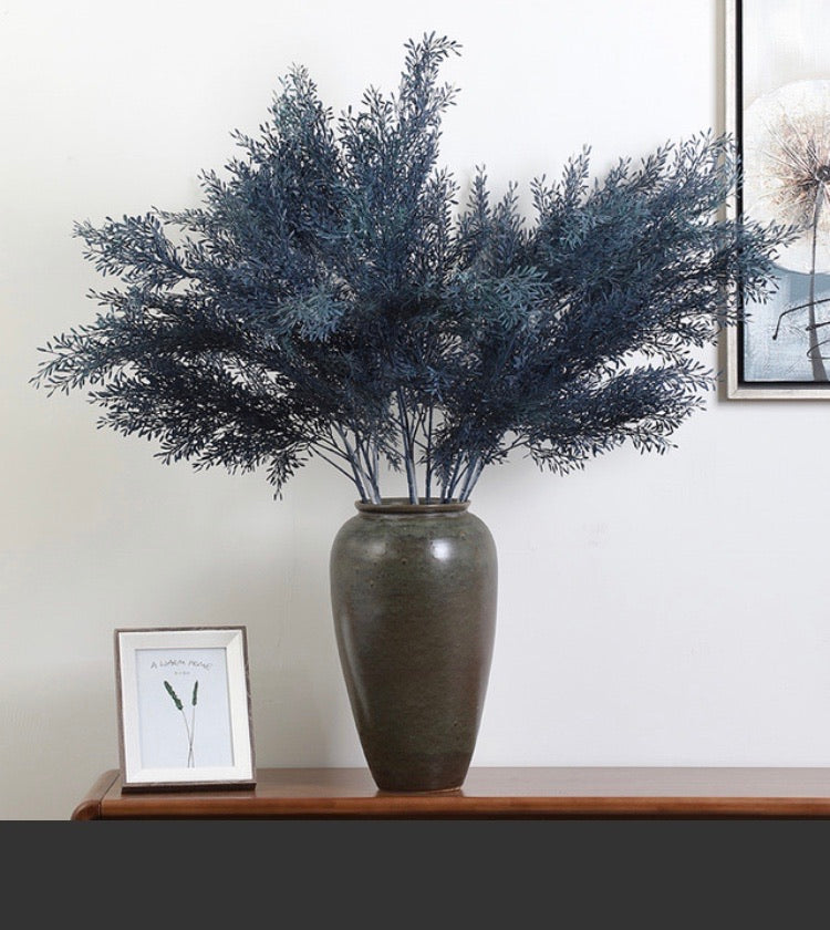 Big real touch blue leaf artificial greenery