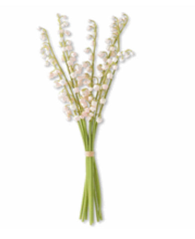 New Pink 9xlily of the valley white wedding greenery filler for corsage