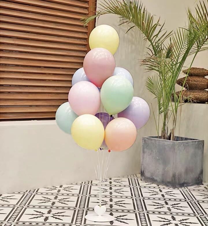 Standing Birthday balloon set Pastel color