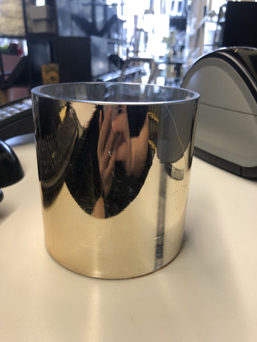 NEW!! Champagne Gold Wedding Centrepiece (4") Cylinder Glass Vase