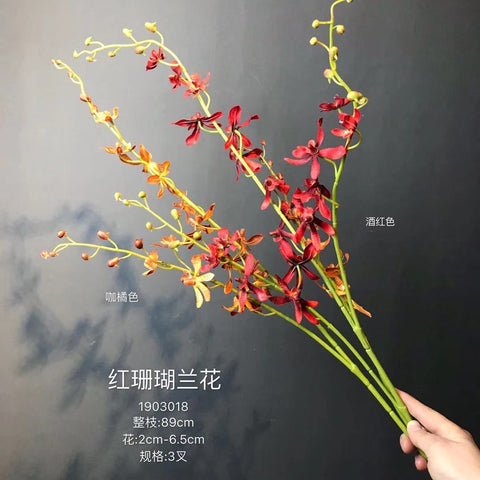Artificial Flower red orchid silk flower