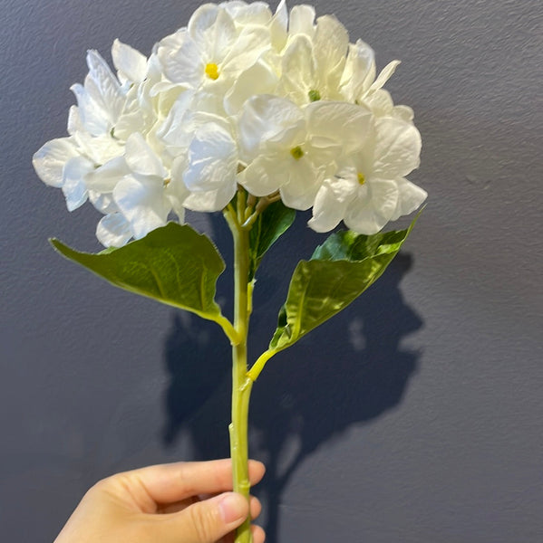 Artificial Flower cream Hydrangea Spray short stem Single Stem