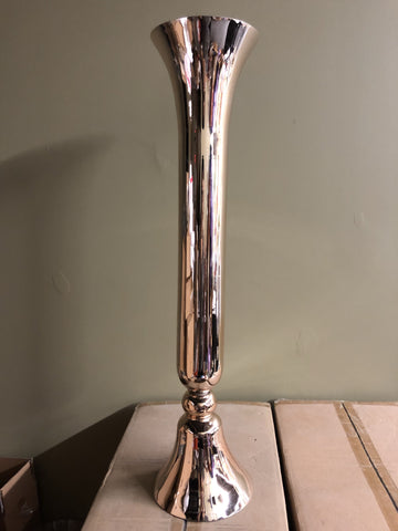 New 30" Champagne Gold Rippled Reversible Vase V4133OJ2