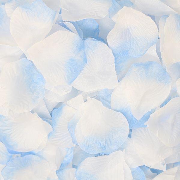 Blue and white Silk Rose Petal