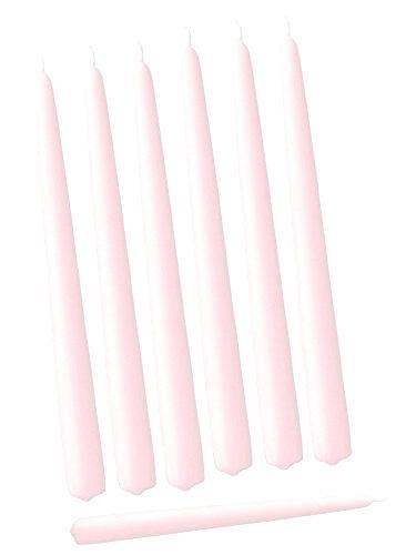 Pack of 12 pink taper Candles wedding decor 10” long
