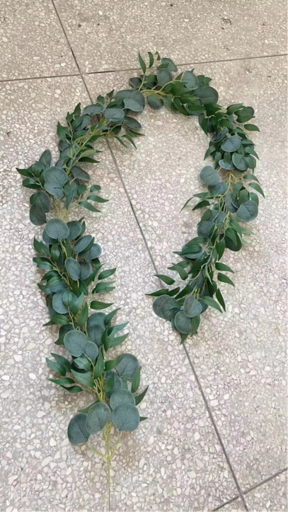 Long Garland mix Greenery silver dollar and eucalyptus