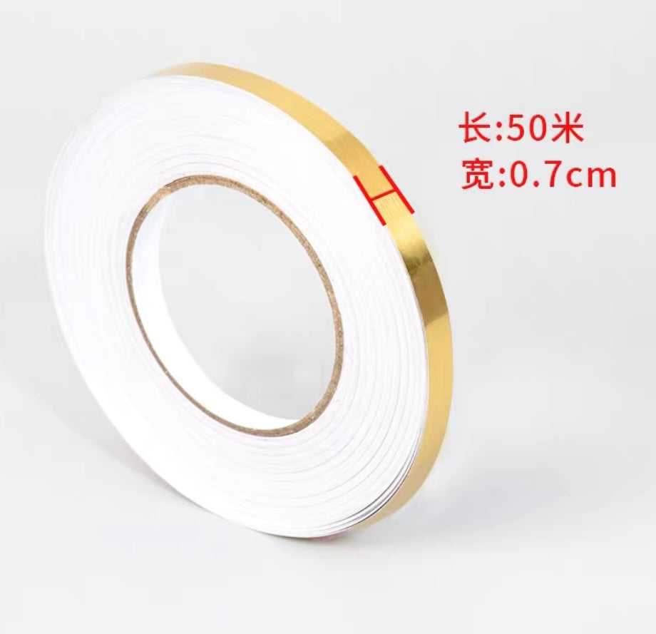 Gold Tape 50 meter long 0.7cm wide