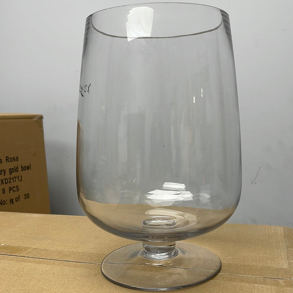Long Brandy Vase hurricane with stem baseXD1922