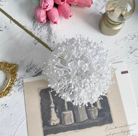 White pom for Wedding home decor