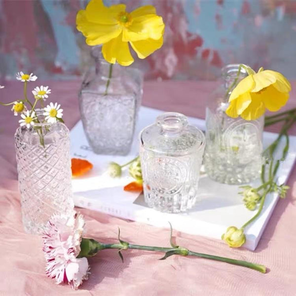 Crystal vintage Bud vase 4”H wedding centerpiece