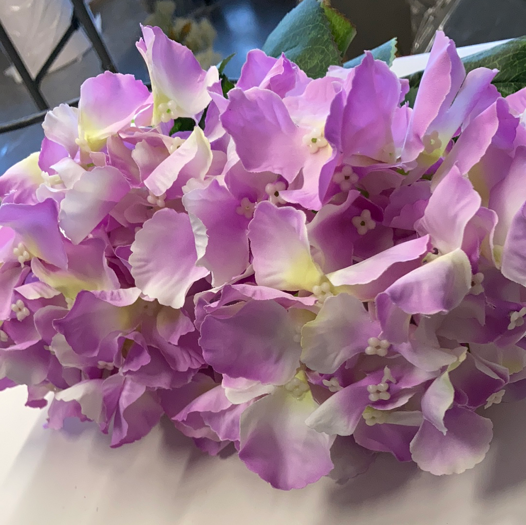 Mixed Lilac Hydrangea Bunch 7 head silk CLOSE OUT SALE