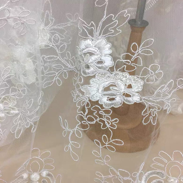 White Lace material for veil
