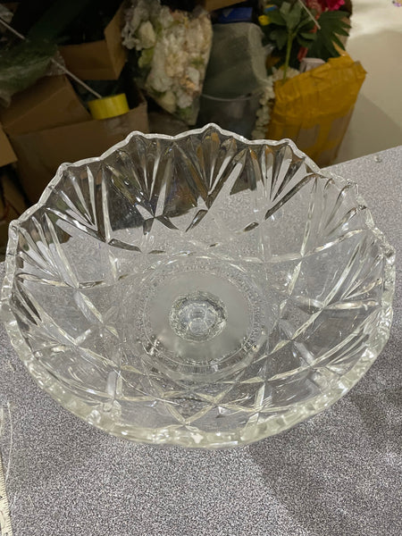 Crystal Clear Bowl Glass Bowl Vase 8”x7”H bowl Vase