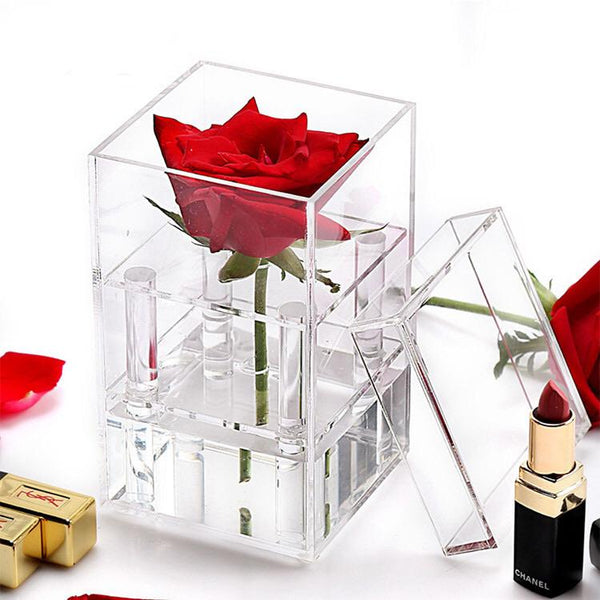 Large Single Rose Acrylic box For Flowers and gifts