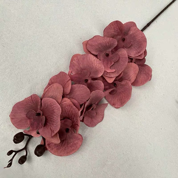 Dark Dusty Pink Phalaenopsis Orchid Artificial Flower (White) Silk wedding flower