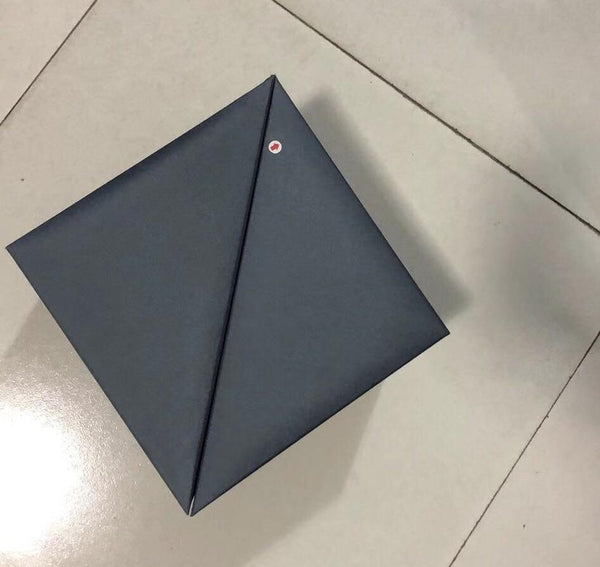 Black triangle folding Cube Cardboard box