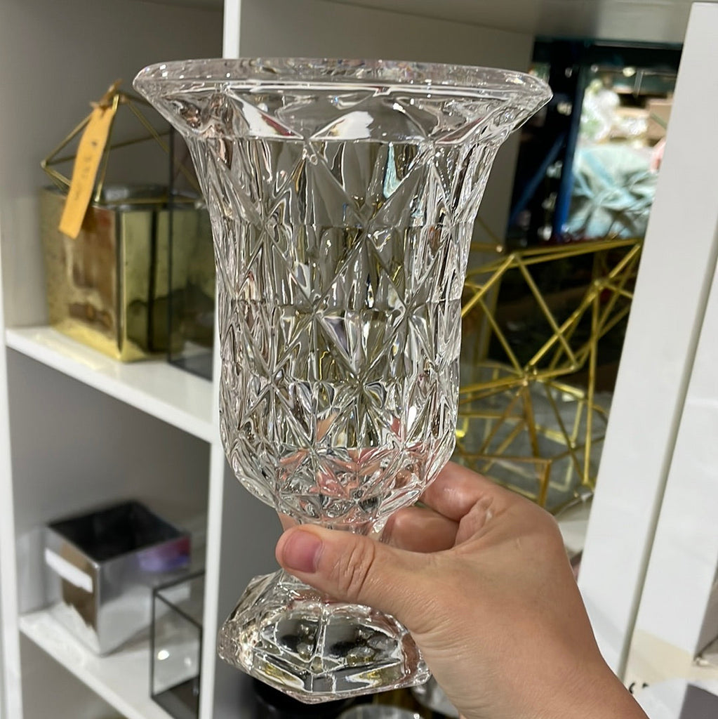 Crystal Small Urn Vase 7”