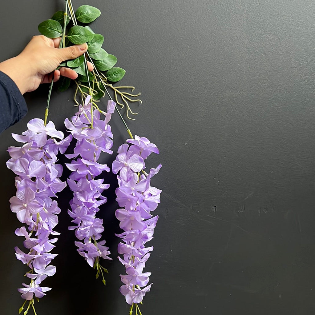Artificial wisteria wedding decor Lilac purple