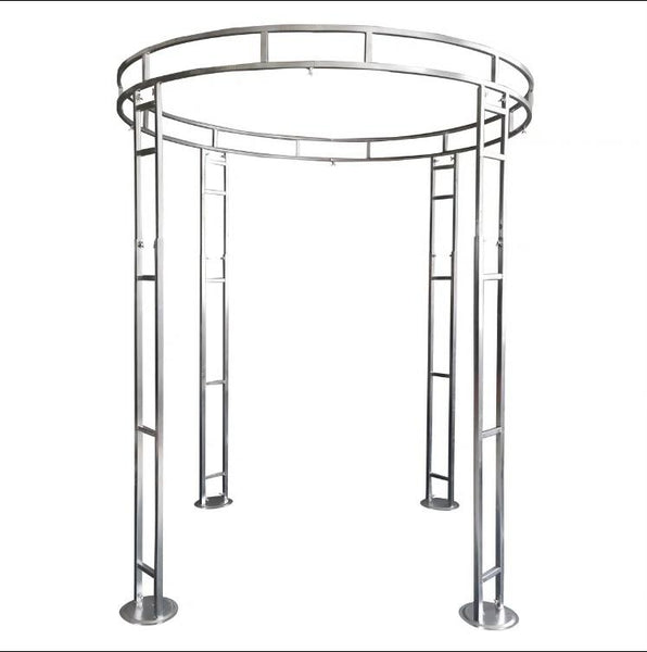 Silver Metal mandap canopy chuppah adjustable stand 6.5’Dx6-9’H – Viva ...