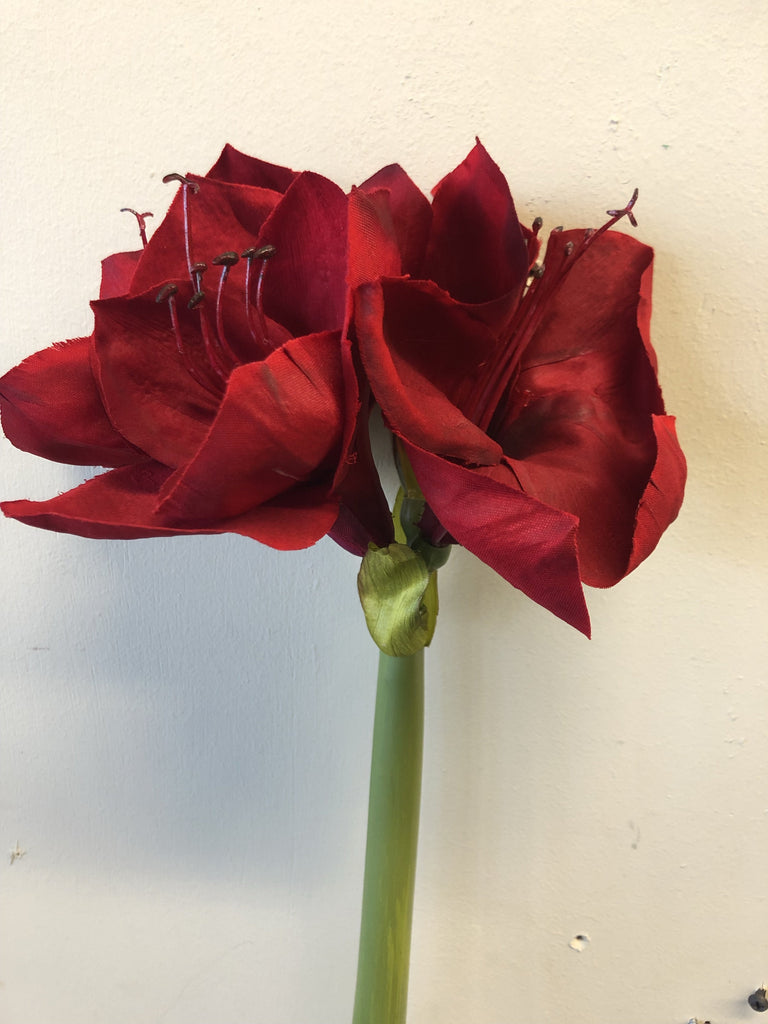 Red Silk Amaryllis Spray Artificial flower