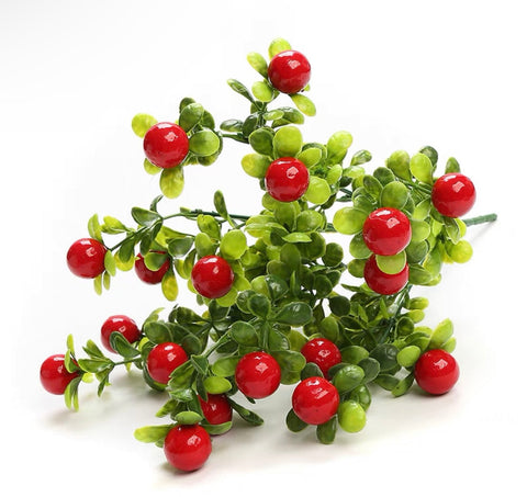 New new red BERRY with leaf ARTIFICIAL FLOWER