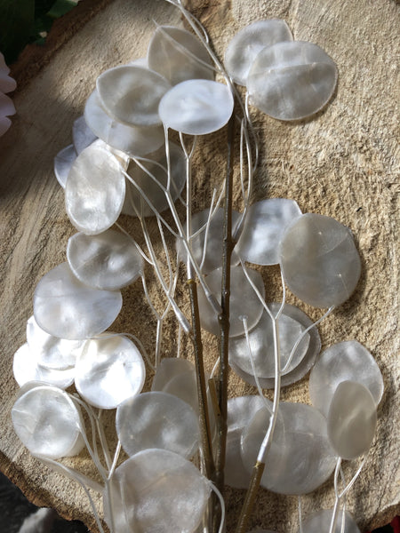 White Shell long stem for Wedding artificial flower