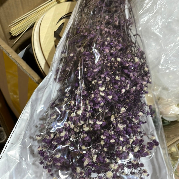 Preserved baby’s breath bunch Dark purple