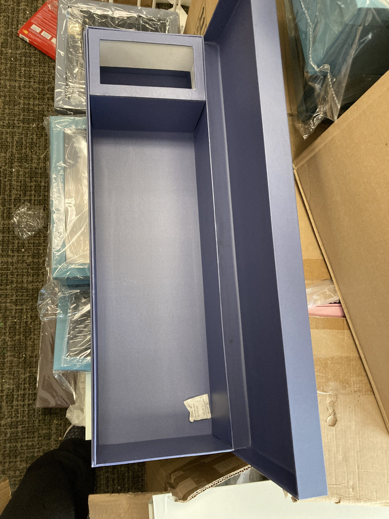 Blue long Cardboard box For fresh or preserved Flowers