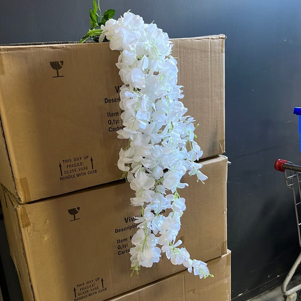 White Artificial wisteria  bunch