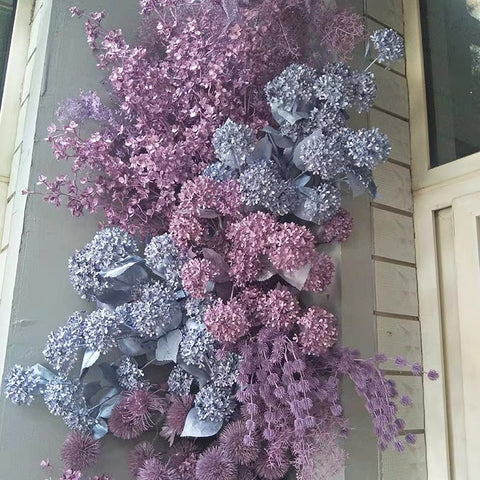 Snow ball viburnum metallic purple flower Artificial Filler Flower