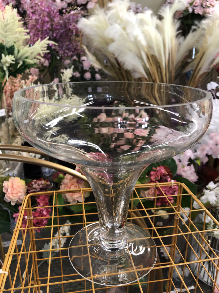 Clear Glass Bowl Vase 6”H bowl Vase