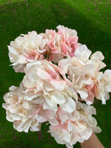 MINI Hydrangea Bunch 6 head silk pink