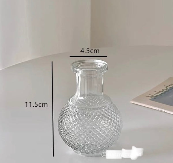 Small Globe Crystal vintage Bud vase 4.6”H wedding centerpiece