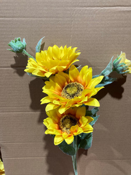 Single Spray Sunflower 🌻 bright Yellow WEDDING DECOR SUN FLOWER