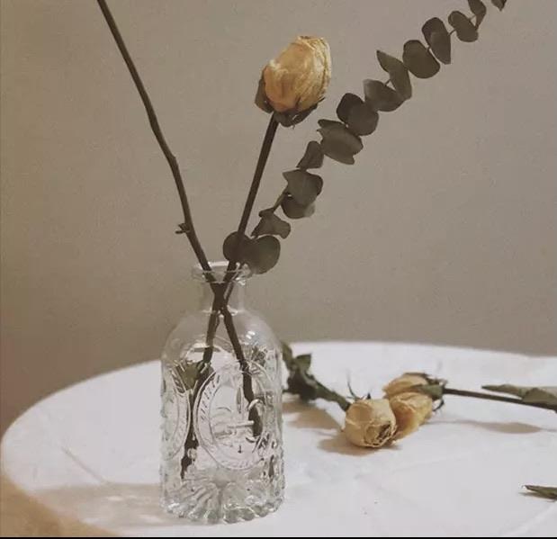 Crystal vintage Bud vase 5.1” H x2.75” wedding centerpiece