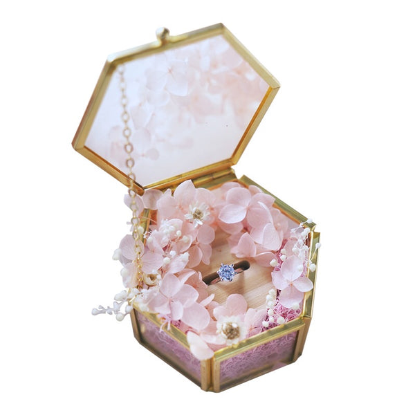 Geometric Hexagon Ring Box Jewelry Box (S)