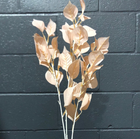 Artificial long stem pink Bodhi leaf greenery